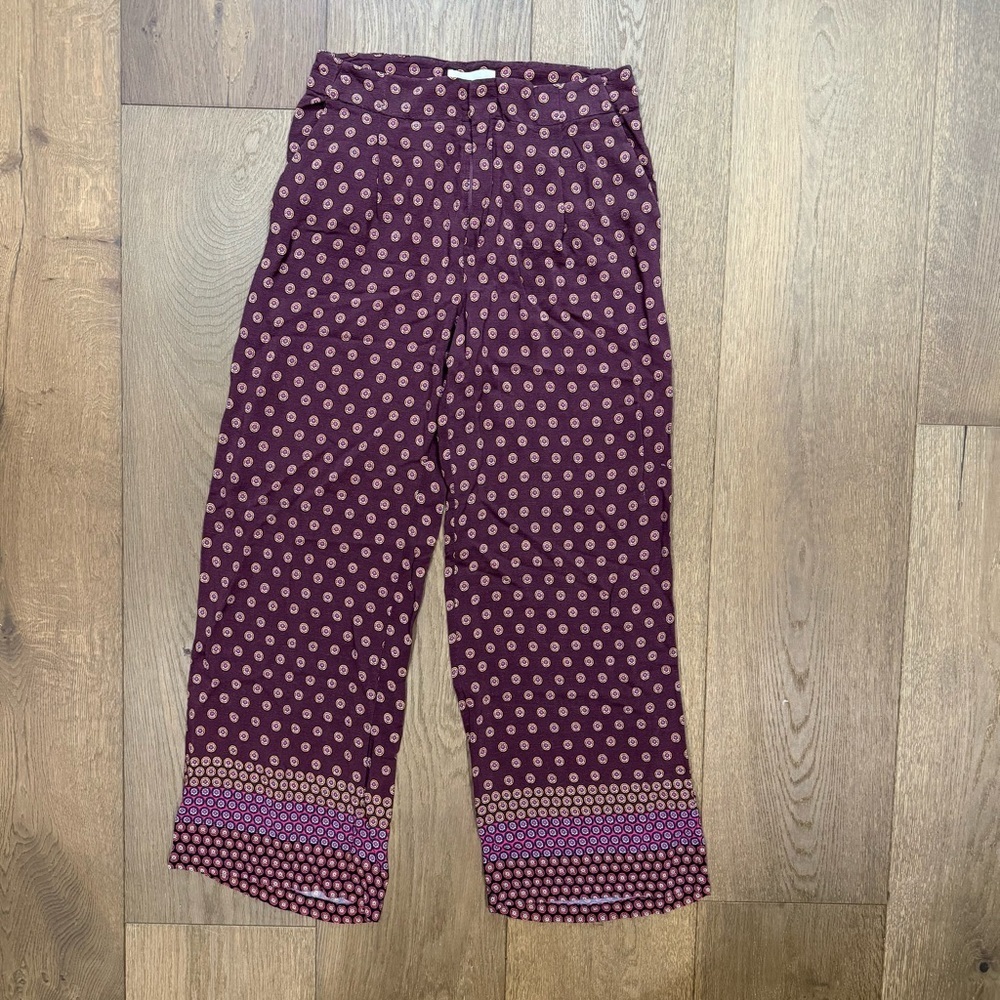 Anthropologie Marsden Wide-Leg Pants with Geometric Print